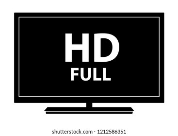 Logo LCD TV in vector on white background.LCD TV in vector.Logo LCD TV.