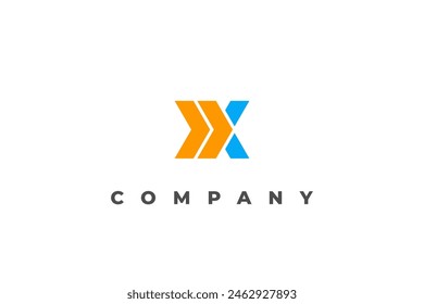 logo ldouble letter x negocios abstractos