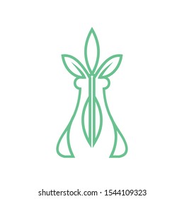 logo leaf bio labs nature vector