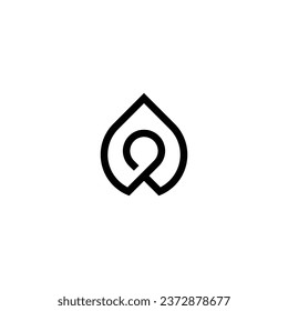 Logo leaf design leaf Silhoute modern simply vektor