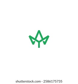 logo leaf icon illusion technology