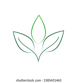 Logo Leaf Icon Illustration Design
