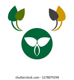 Logo Leaf Icon Vector Illustration