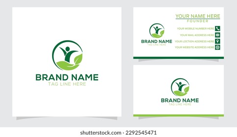Logotipo de hoja Naturaleza cuidado Icono Plantilla de diseño Logotipos
