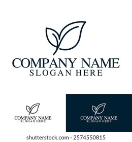 Logo leaf logo spa logo natural logo beauty