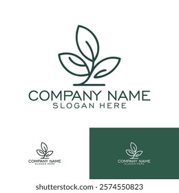 Logo leaf logo spa logo natural logo beauty