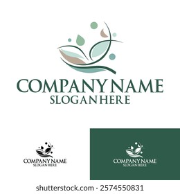 Logo leaf logo spa logo natural logo beauty