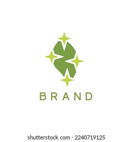 logo leaf star for company .