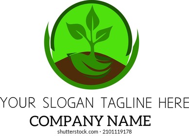 logo with leaf theme for your business