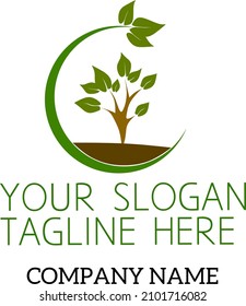 logo with leaf theme for your business