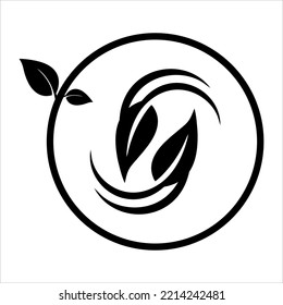 logo leaf vector symbol natoral bio 