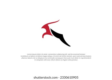 logo leaping deer jump antler stag animal wildlife