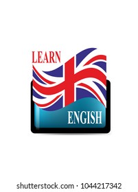 Logo Learn English Stock Vector (Royalty Free) 1044217342