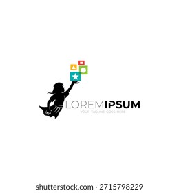 logo of learning and playing in a children's education