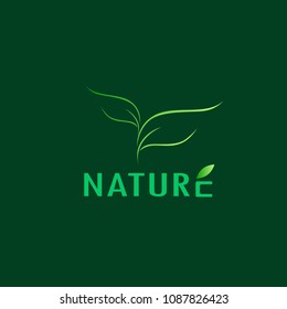 logo leaves with the concept of environmentally friendly, elegant, and cool.