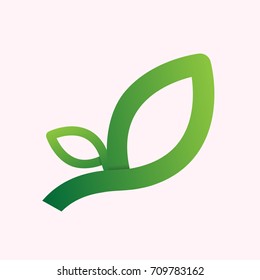 logo leaves vector eps 10