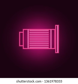 logo lens icon. Elements of Photo in neon style icons. Simple icon for websites, web design, mobile app, info graphics