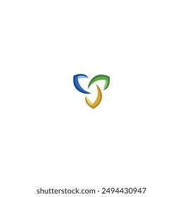logo de letter 3 v moderno único icónico
