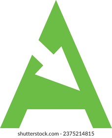 Letra del logotipo A, logotipo de flecha en A, logotipo de A con flecha
