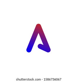 logo letter a, modern abstract, with gradient texture. white background. a unique brand, simple for companies and design needs. modern template. illustration vector