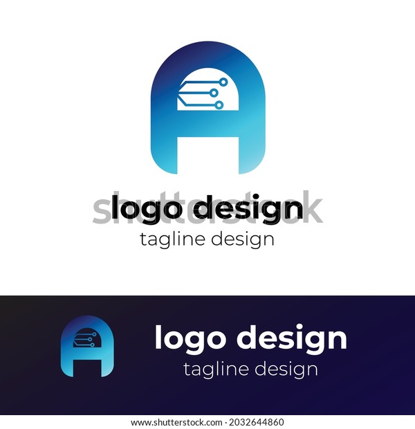 Logo letter A, logo
technology