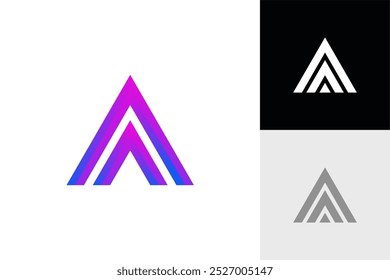 logo, letter a, triangle, modern, simple, icon, symbol