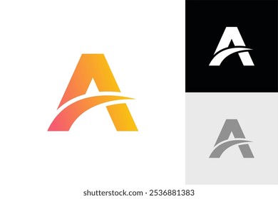 logo, letter a, triangle, modern, simple, icon, symbol