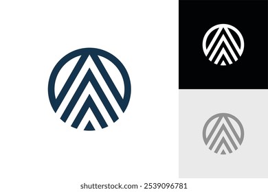 logo, letra a, triángulo, moderno, simple, icono, símbolo