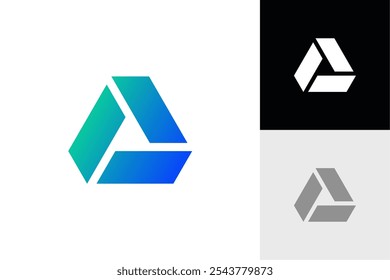 logo, letter a, triangle, modern, simple, icon, symbol