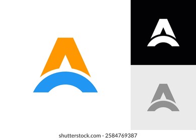logo, letter a, triangle, modern, simple, icon, symbol