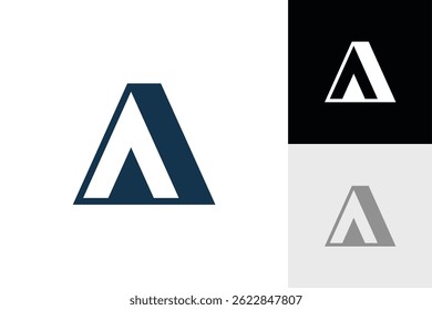 logo, letter a, triangle, modern, simple, icon, symbol