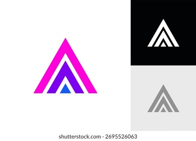 Logo, Buchstabe a, Dreieck, modern, einfach, Symbol