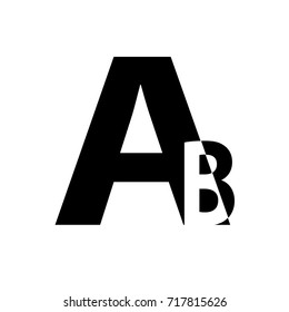 Logo letter AB 