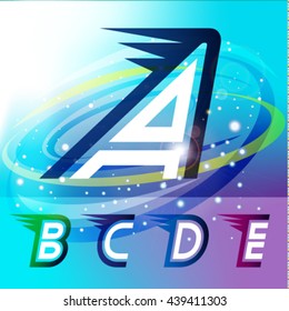Logo letter A,B,C,D,E, element and Abstract web Icon and globe vector symbol. Unusual sign icon and sticker set. Graphic design easy editable for Your design. Modern logotype icon.