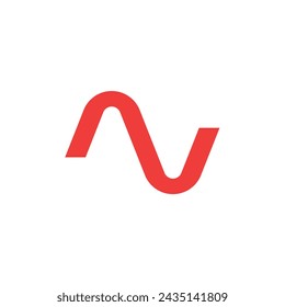 Logo letter AC line stroke with blank background