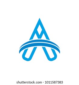 Logo A Letter Airplane Triangle