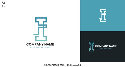 Logo Letter i - All elements on this template are editable with vector software.