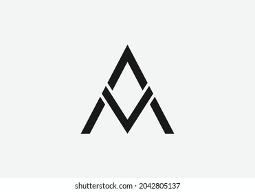 logo letter AV with white background
