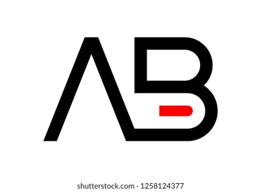 logo letter a and b