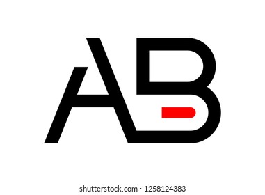 logo letter a and b