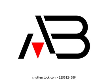 logo letter a and b