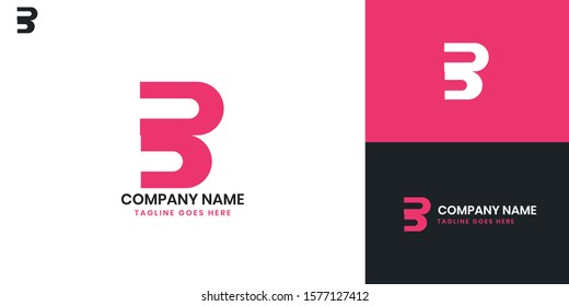 Logo letter B - All elements on this template are editable with vector software.