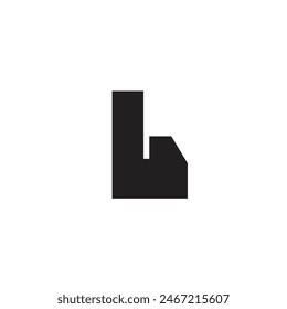 Logo letter B black industry with blank background