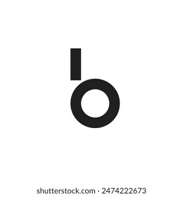 Logo letter B circle black design with blank background