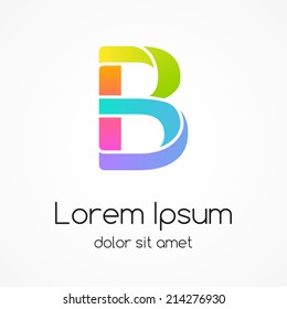 Logo letter B company vector design template.