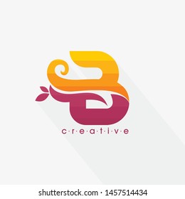 
logo letter B with creative and colorful