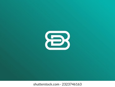 Logo Letter B or D or BD or DB in abstract shape. minimalist, modern, corporate, technology, company. editable color and file