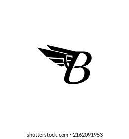 Logo Letter B Double Wings Fast Vector