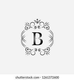 Logo Letter B Elegant Coat Arms Stock Vector (Royalty Free) 1261372600 ...