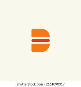 Logo of the letter B in the form of a Burger. Burger logo vector icon. 